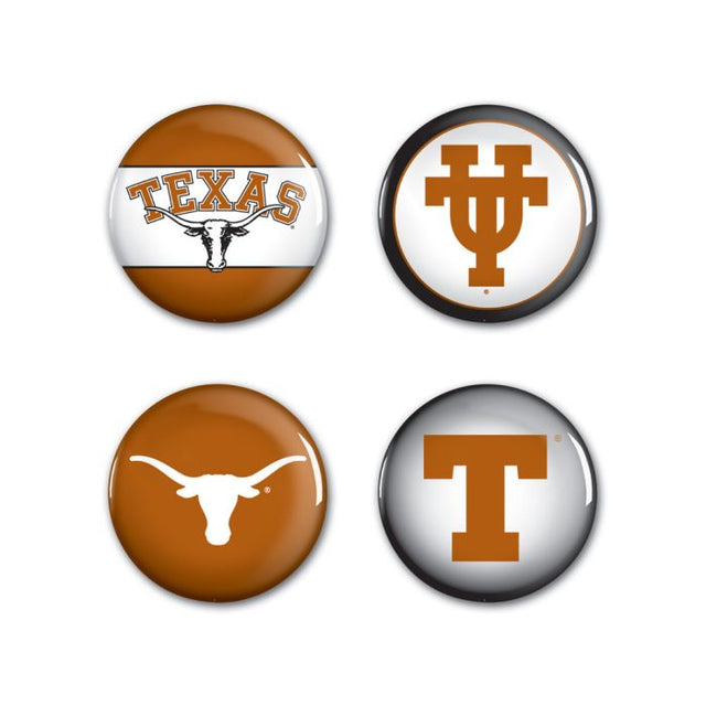 Texas Longhorns Button 4 Pack 1 1/4" Rnd