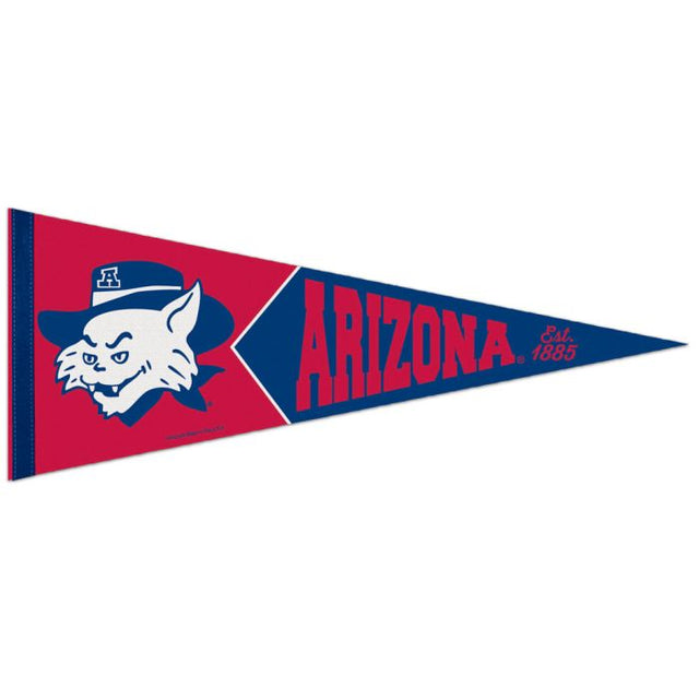 Arizona Wildcats / Banderín VINTAGE Premium de la Universidad Vintage de 12" x 30"