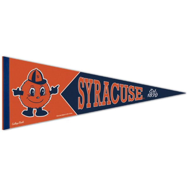 Banderín de primera calidad de Syracuse Orange/College Vault de 12" x 30"