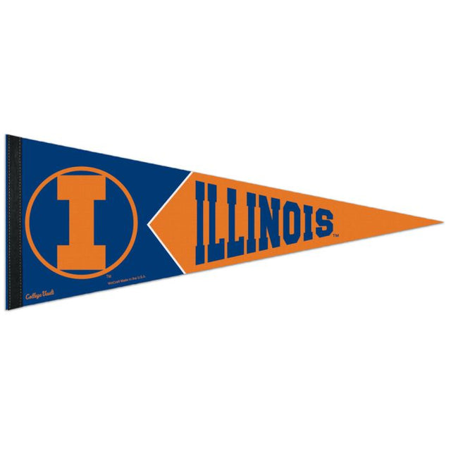 Banderín premium de Illinois Fighting Illini/College Vault Vault de 12" x 30"