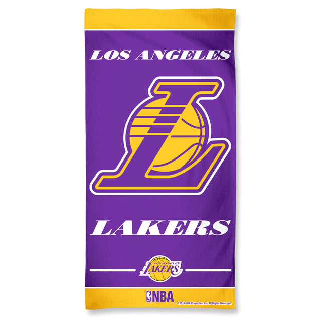 Toalla de Los Angeles Lakers 30x60 estilo playa alternativo