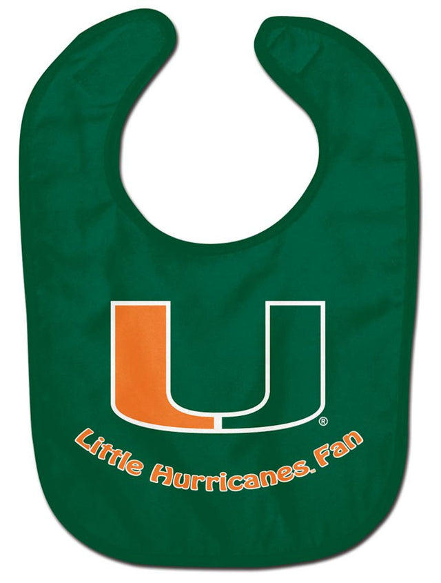 Babero para bebé de los Miami Hurricanes - All Pro Little Fan