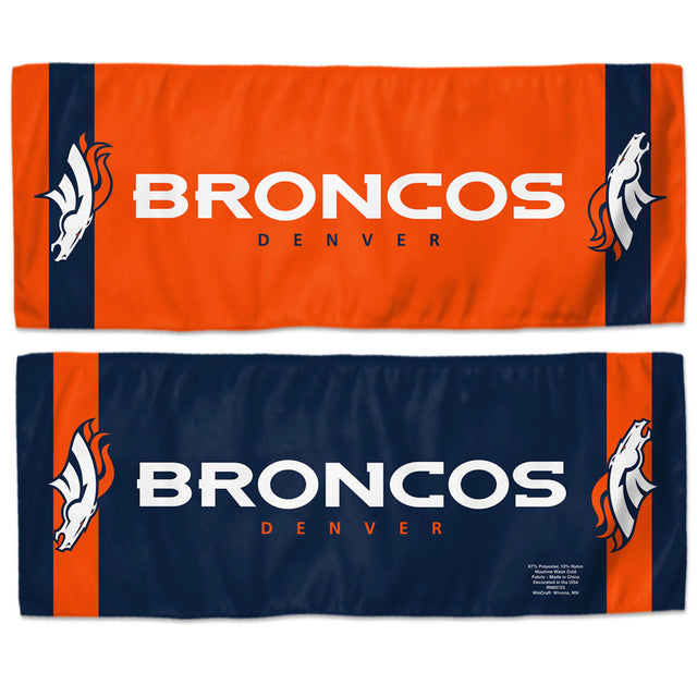 Toalla refrescante de los Denver Broncos de 12 x 30 pulgadas
