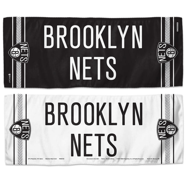Toalla refrescante de los Brooklyn Nets de 12 x 30 pulgadas