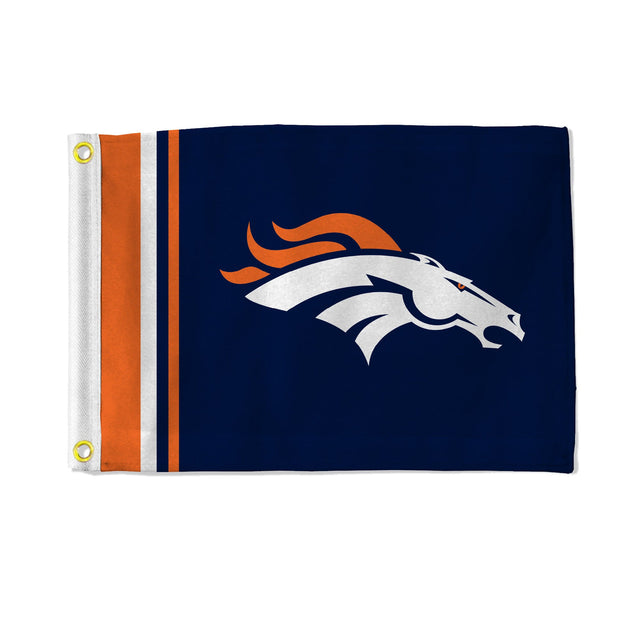 Bandera de los Denver Broncos de 12 x 17 pulgadas con rayas utilitarias