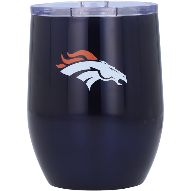Vaso de viaje de acero inoxidable curvo de 16 oz de los Denver Broncos