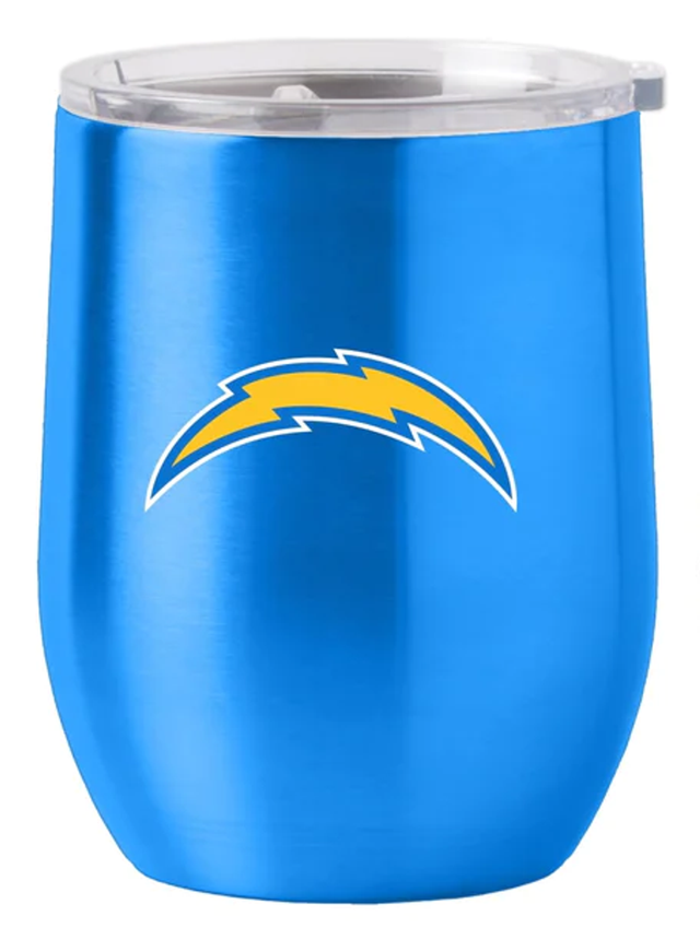 Vaso de viaje curvo de acero inoxidable de 16 oz de Los Angeles Chargers