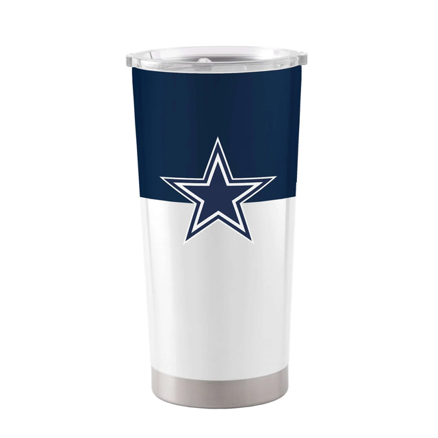 Vaso de viaje de 20 oz con diseño de los Dallas Cowboys en color ultra block