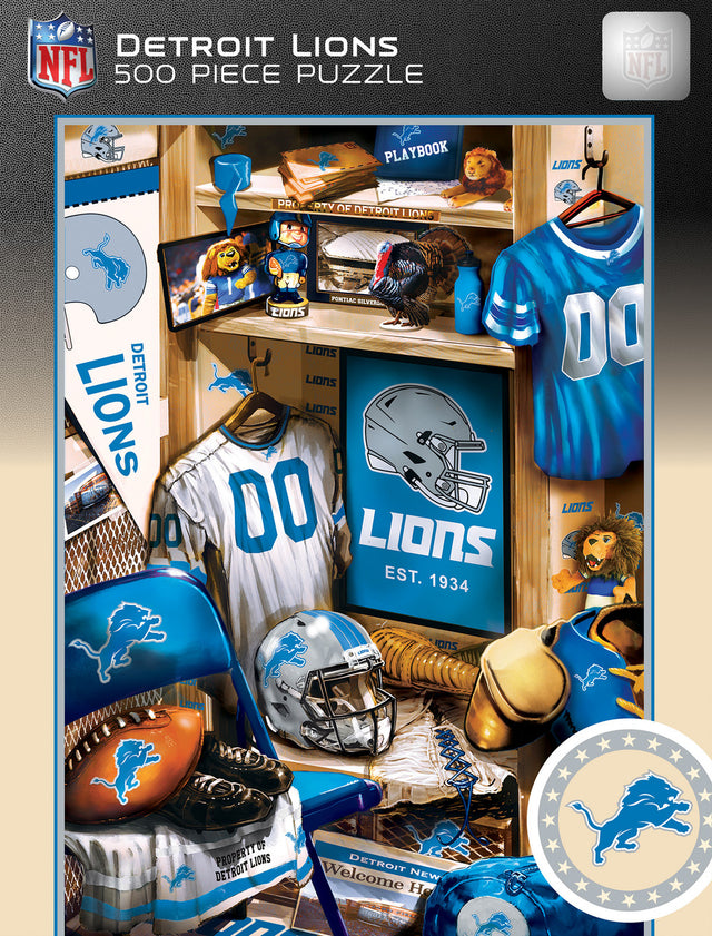 Rompecabezas de 500 piezas de los Detroit Lions para vestuario