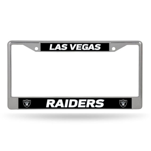 Marco para matrícula de los Raiders de Las Vegas con inserto impreso en cromo
