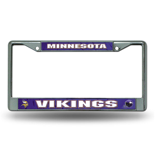 Minnesota Vikings License Plate Frame Chrome Printed Insert