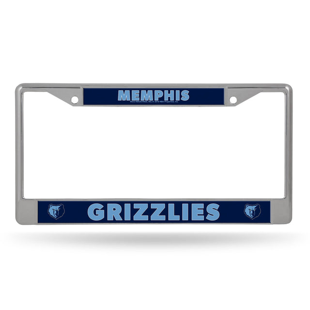 Marco para matrícula de los Memphis Grizzlies con inserción impresa cromada