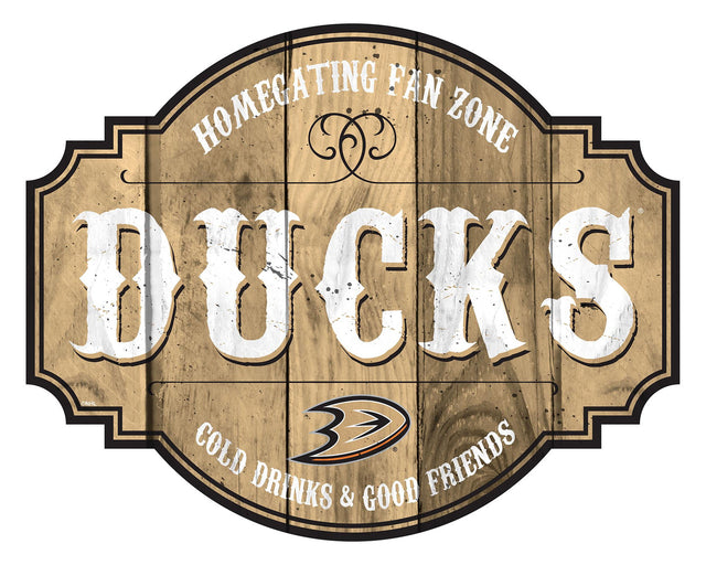 Letrero de madera de 12" de los Anaheim Ducks Homegating Tavern
