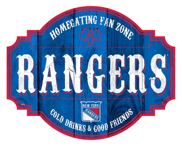 New York Rangers Sign Wood 12" Homegating Tavern
