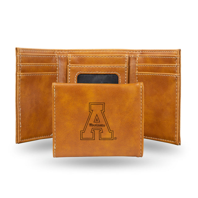 Cartera triple de los Appalachian State Mountaineers grabada con láser