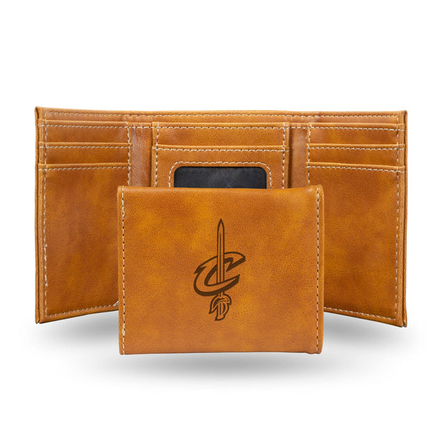 Cartera de los Cleveland Cavaliers con tres pliegues y grabado láser