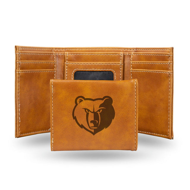 Cartera de tres pliegues con grabado láser de los Memphis Grizzlies