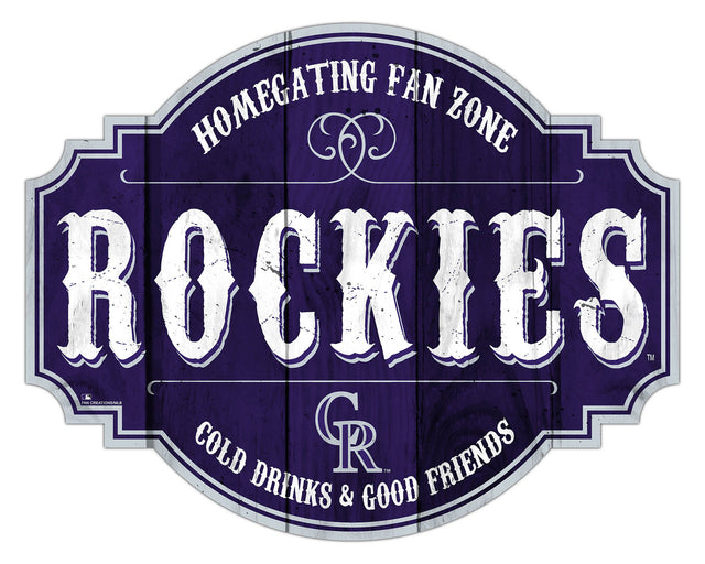 Colorado Rockies Sign Wood 12" Homegating Tavern