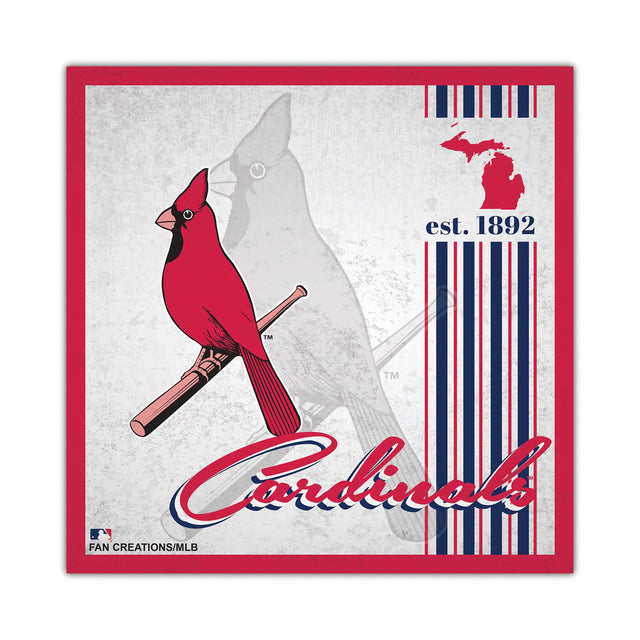 Diseño de álbum de madera de 10 x 10 con letrero de los St. Louis Cardinals