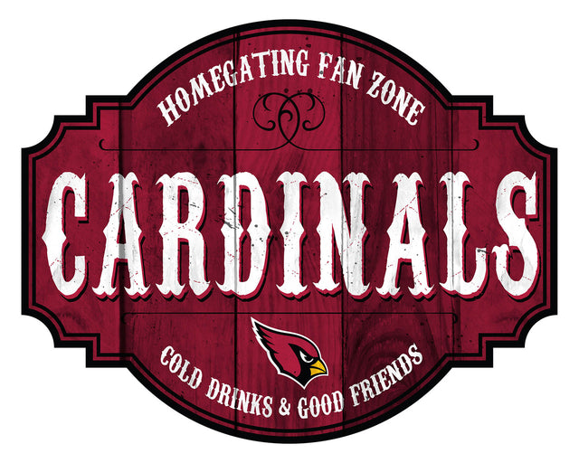 Letrero de madera de 12" de los Arizona Cardinals Homegating Tavern