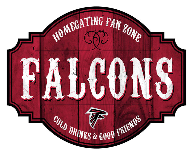 Letrero de madera de 12" de los Atlanta Falcons Homegating Tavern
