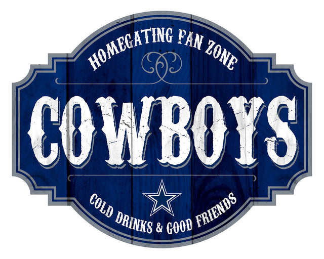 Letrero de madera de 12" de los Dallas Cowboys Homegating Tavern