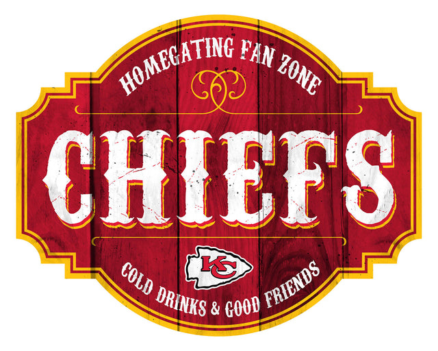 Letrero de madera de 12" de los Kansas City Chiefs Homegating Tavern