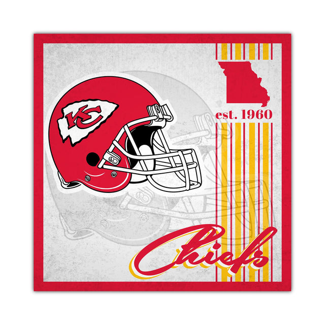 Diseño de álbum de madera de 10 x 10 con letrero de los Kansas City Chiefs