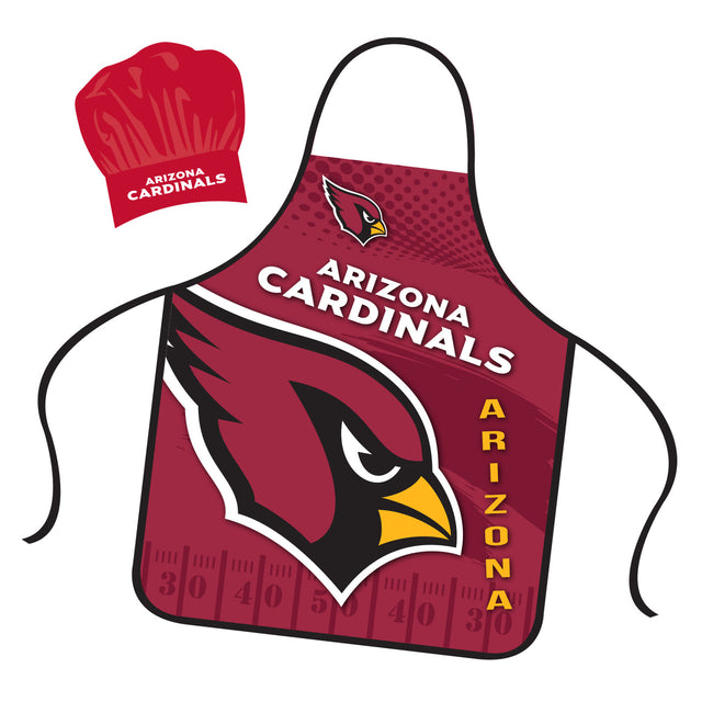 Conjunto de gorro y delantal de chef de los Cardenales de Arizona