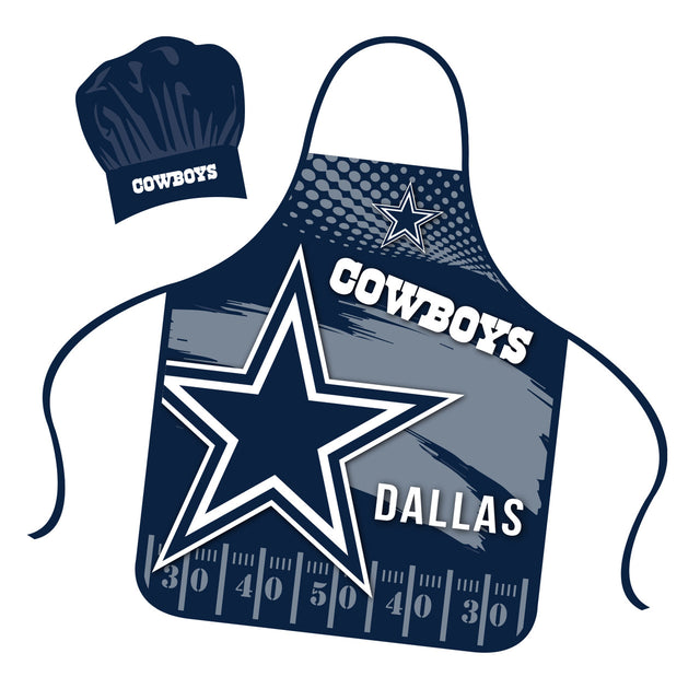 Conjunto de gorro y delantal de chef de los Dallas Cowboys