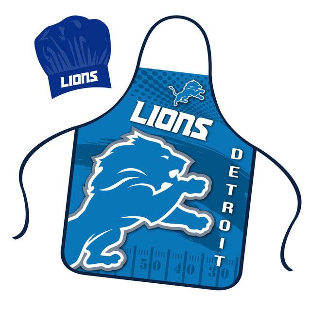 Conjunto de gorro y delantal de chef de los Detroit Lions