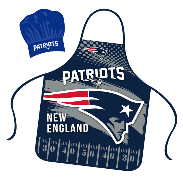 Conjunto de gorro y delantal de chef de los New England Patriots