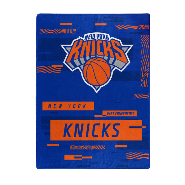 Manta de los New York Knicks de 60 x 80 pulgadas con diseño digitalizado de Raschel