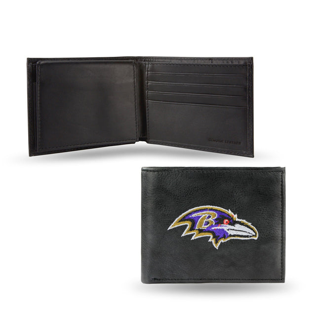 Billetera de cuero bordada de los Baltimore Ravens
