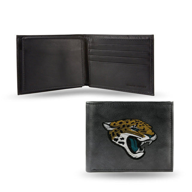 Billetera de cuero bordada de los Jacksonville Jaguars