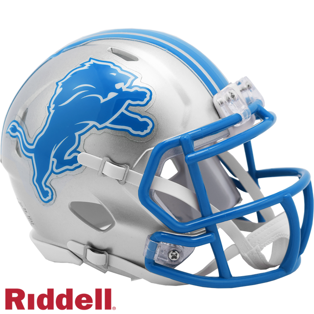 Réplica del casco de los Detroit Lions Riddell Mini Speed Style 2024