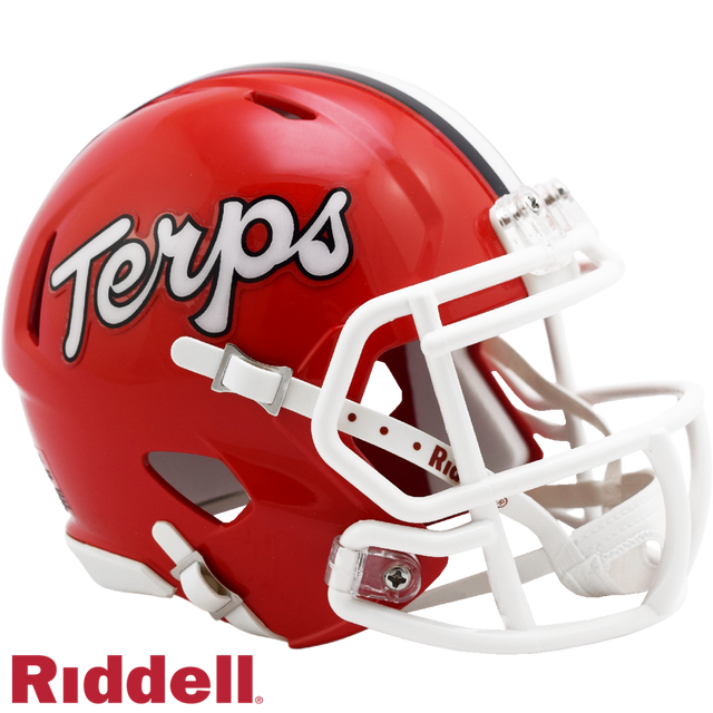 Réplica de casco Maryland Terrapins de Riddell en tamaño completo, estilo Speed Script