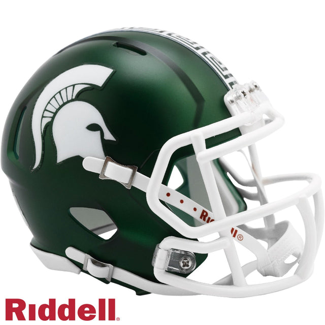 Casco Michigan State Spartans réplica Riddell Mini Speed Style Satin