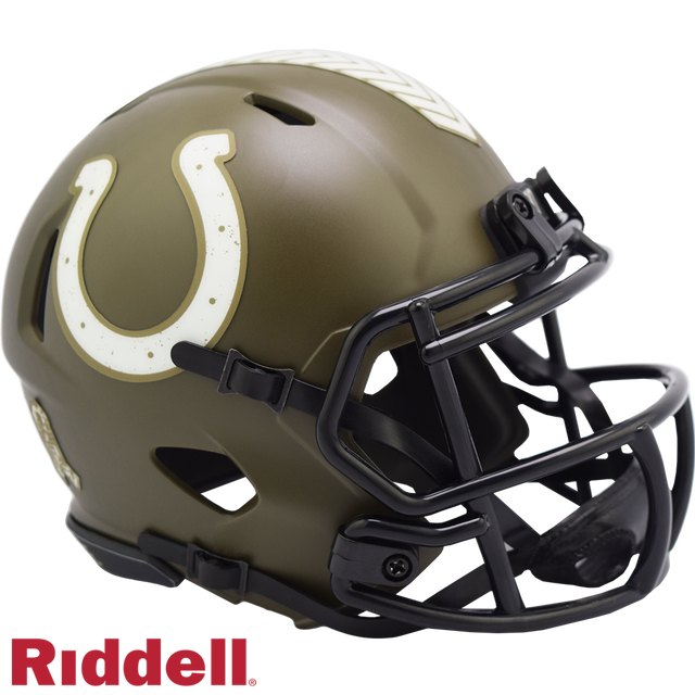 Indianapolis Colts Helmet Riddell Replica Mini Speed Style Salute To Service