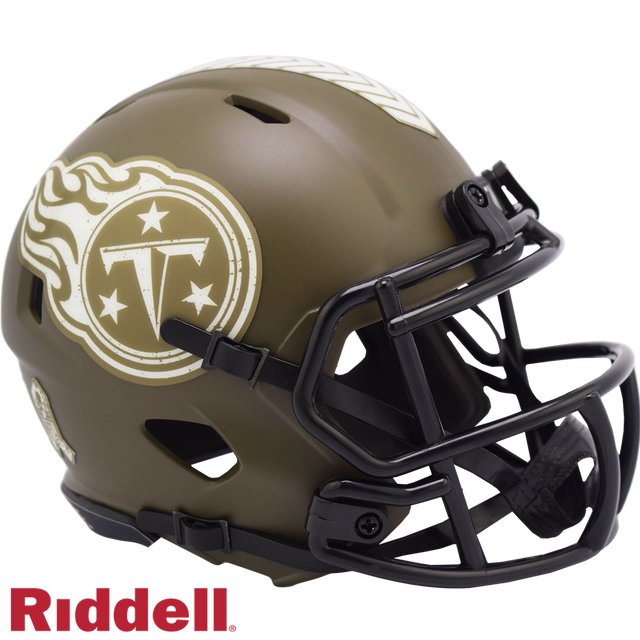 Réplica de casco de los Tennessee Titans de Riddell en miniatura Speed Style Salute To Service