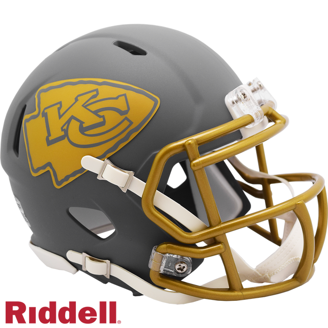 Réplica de casco de los Kansas City Chiefs Riddell Mini Speed Style Slate Alternate