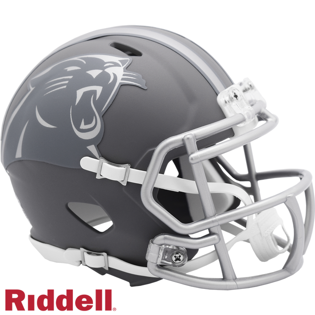 Réplica de casco de los Carolina Panthers Riddell Mini Speed Style Slate Alternate