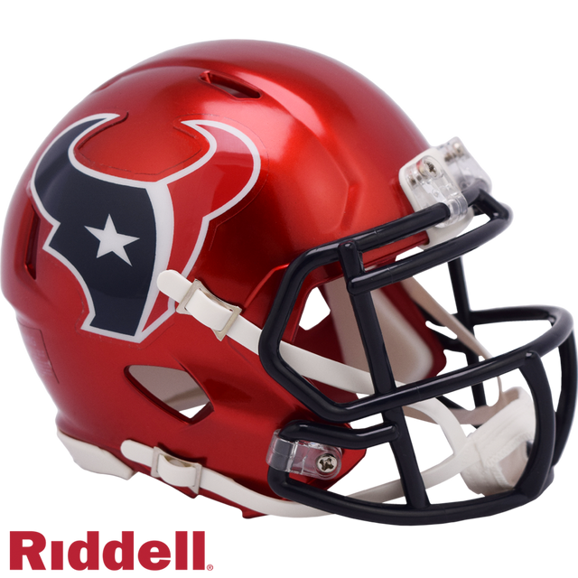 Réplica de casco de los Houston Texans, estilo mini Speed de Riddell, para uso en el campo