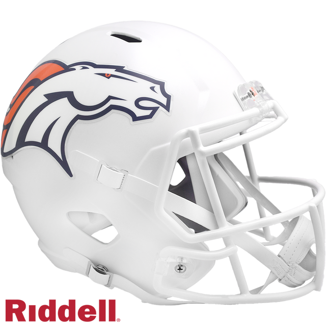 丹佛野马队头盔 Riddell 复制品 全尺寸 速度风格 赛场替补 2024