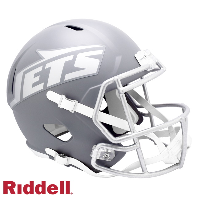 New York Jets Helmet Riddell Replica Full Size Speed Style Slate Alternate 2024