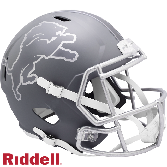 Detroit Lions Helmet Riddell Replica Full Size Speed Style Slate Alternate 2024