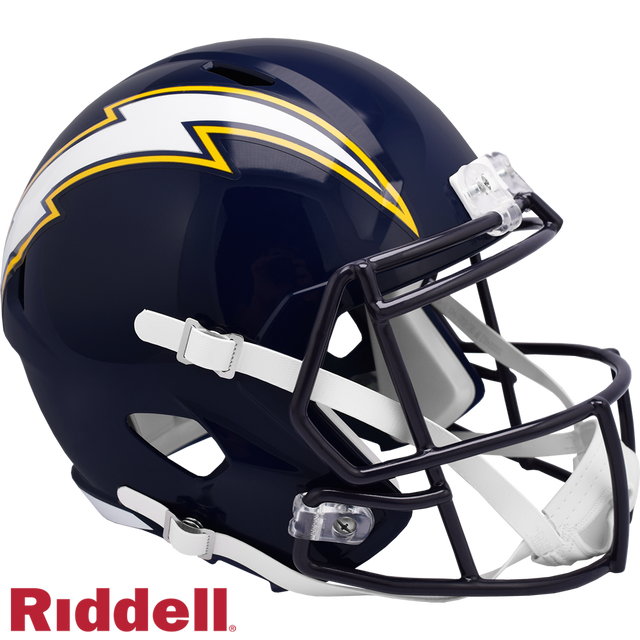 Casco Riddell de Los Angeles Chargers, réplica en tamaño completo, estilo Speed, 1988-2006, T/B