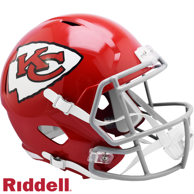 Réplica de casco de los Kansas City Chiefs de Riddell, tamaño completo, estilo Speed, 1963-1973, en caja