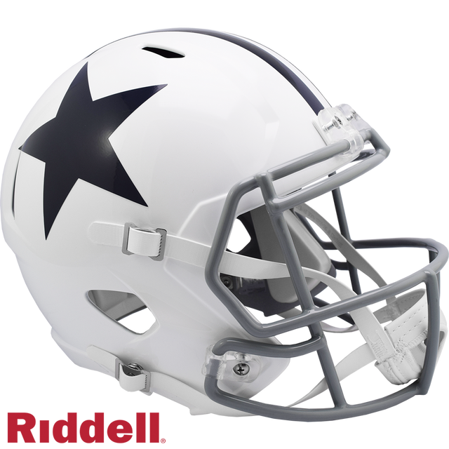 Réplica de casco de los Dallas Cowboys de Riddell, tamaño completo, estilo Speed, 1960-1963, en caja