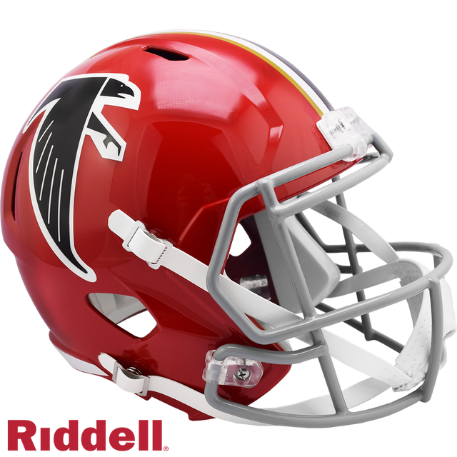 Réplica de casco de los Atlanta Falcons de Riddell, tamaño completo, estilo Speed, 1966-1969, en caja